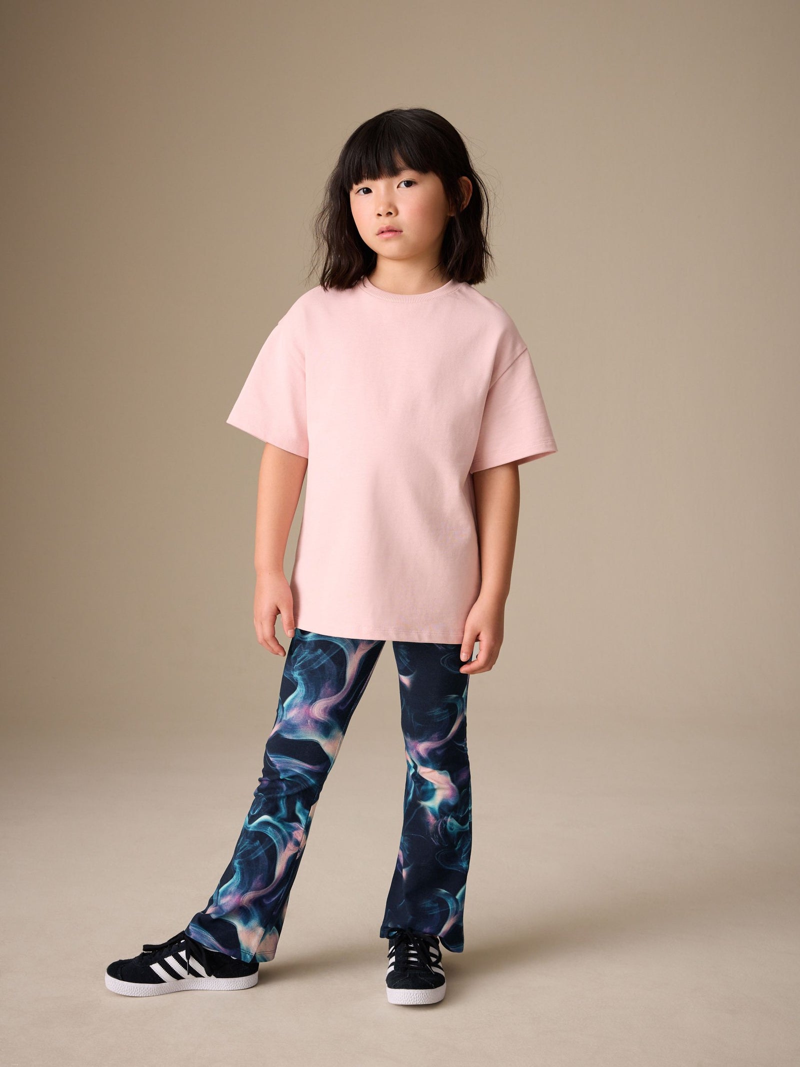 Black Swirl Flare Leggings (3-16yrs)