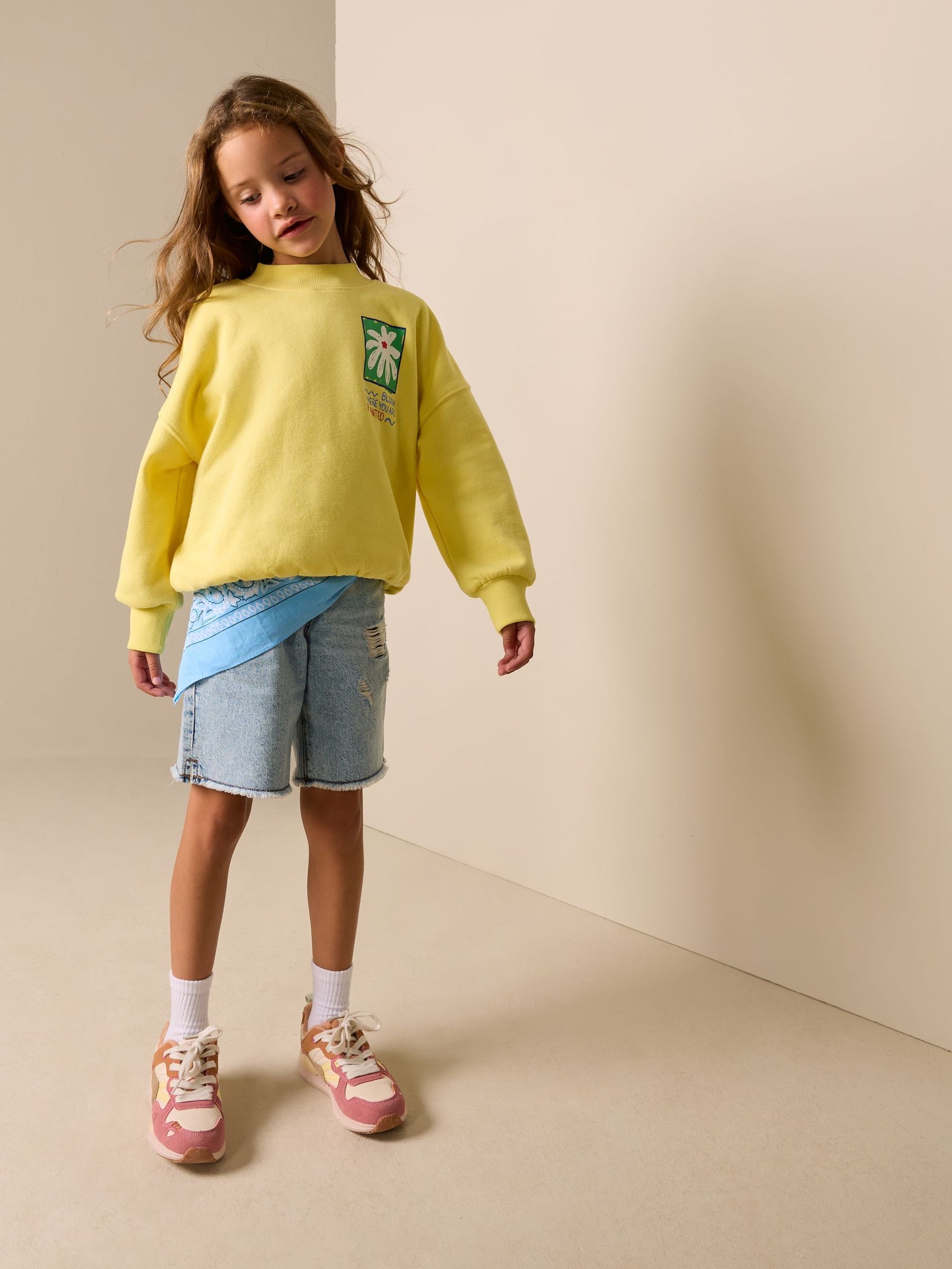 Yellow Flower Sweatshirt (3-16yrs)
