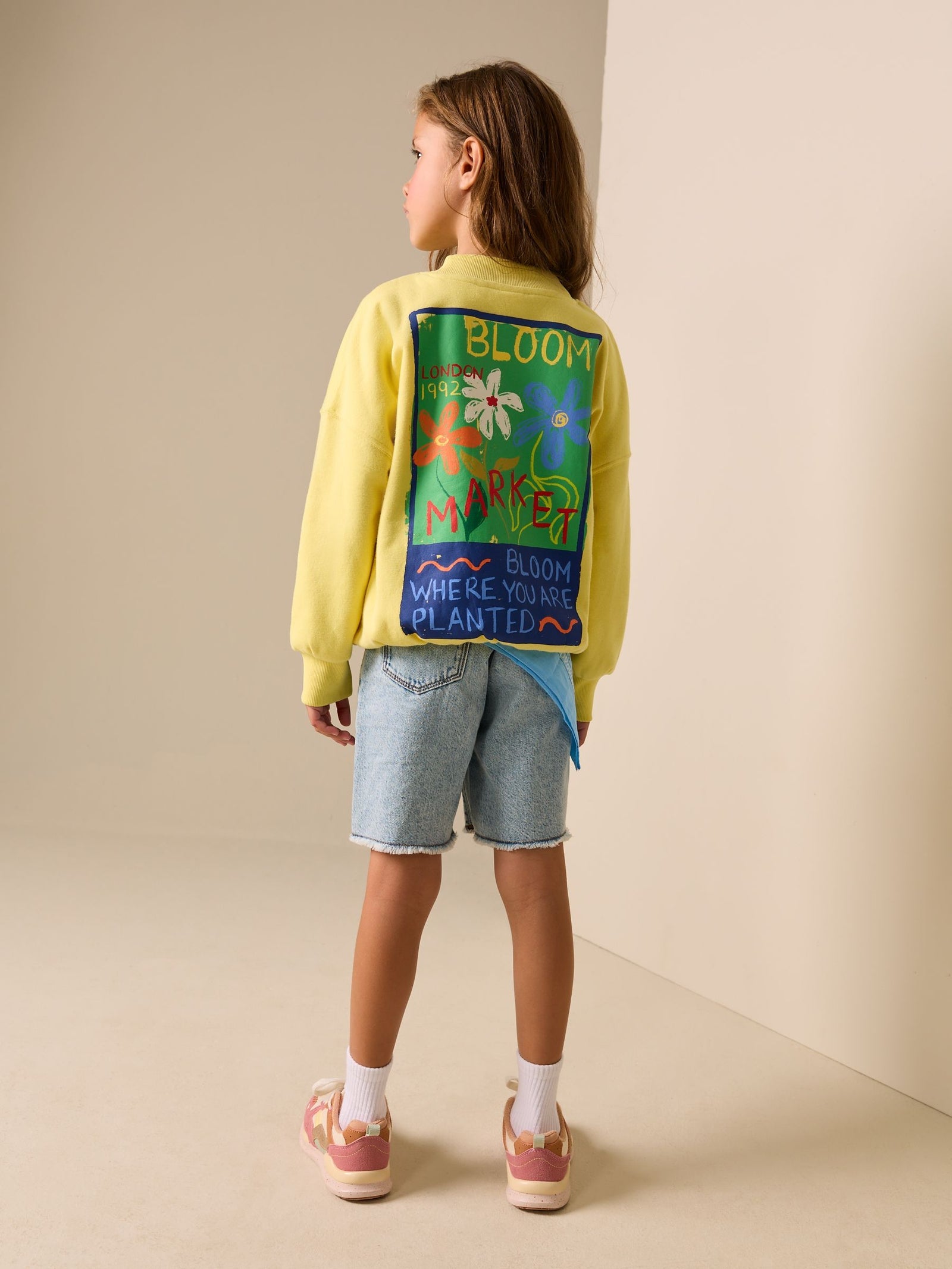 Yellow Flower Sweatshirt (3-16yrs)