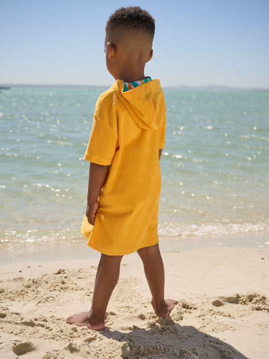 Orange Towelling Zip Through Cover-Up (3mths-7yrs)