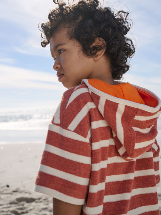 Rust Brown Stripe Towelling Top and Shorts Set (3mths-7yrs)