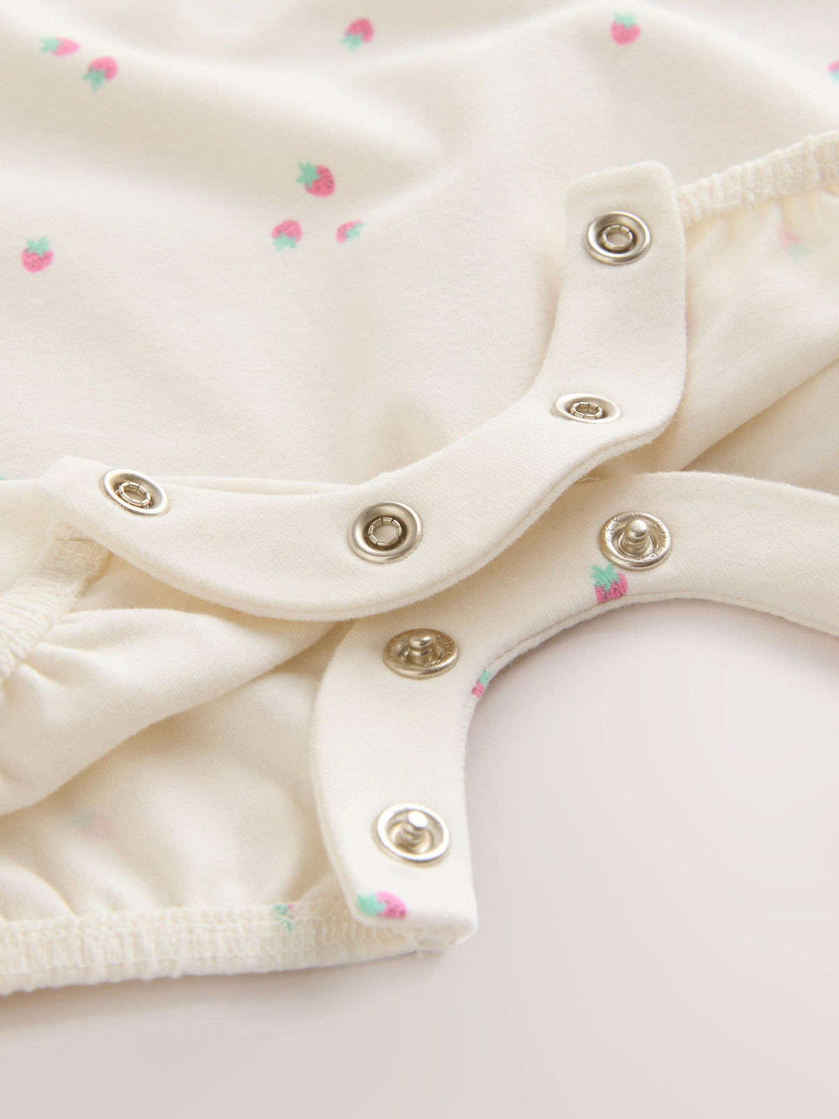 Ecru Fruit All Over Print I Love My Daddy Jersey Baby Romper