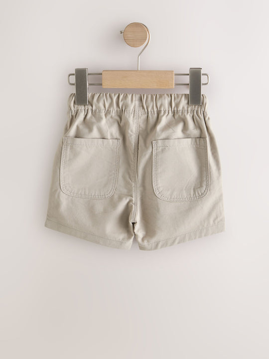Navy/Stone/Chambray Blue Pull On Shorts 3 Pack (3mths-7yrs)