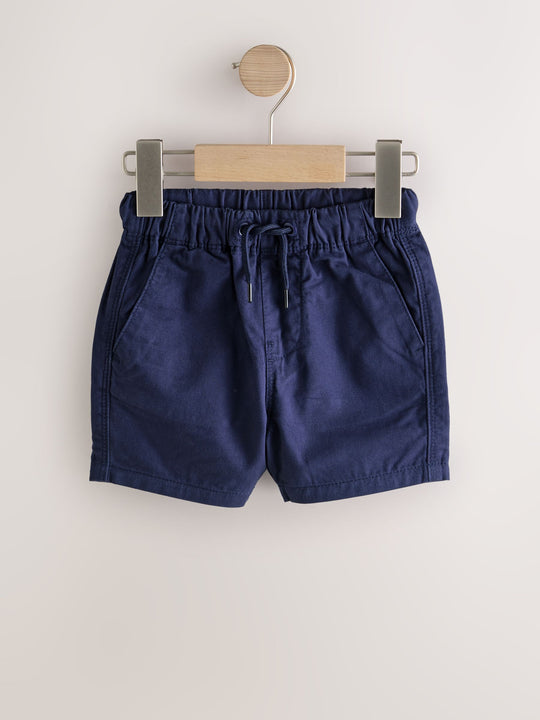 Navy/Stone/Chambray Blue Pull On Shorts 3 Pack (3mths-7yrs)