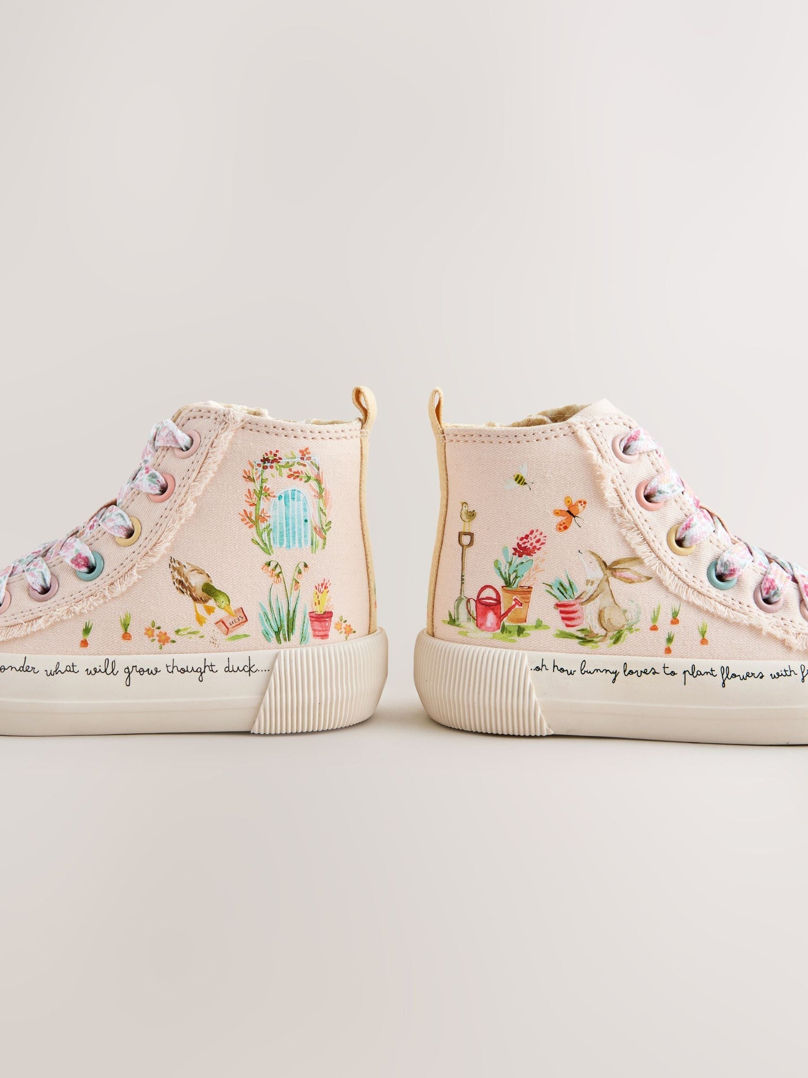 Pink Character Standard Fit (F) High Top Trainers