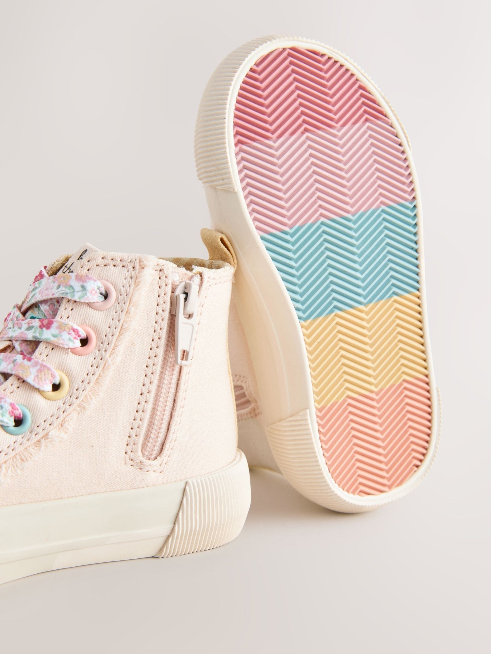 Pink Character Standard Fit (F) High Top Trainers
