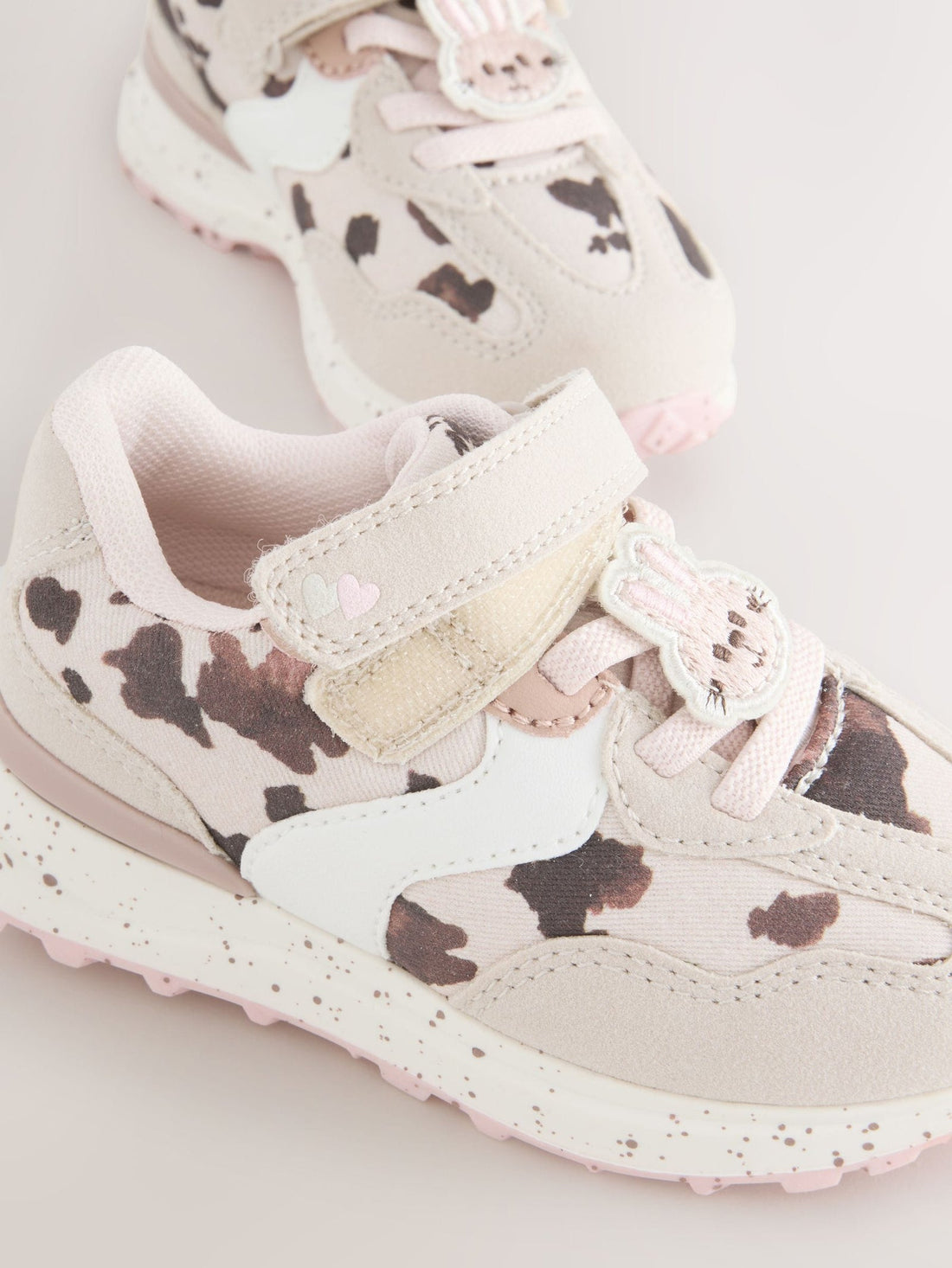 Neutral Animal Elastic Lace Touch Fastening Trainers