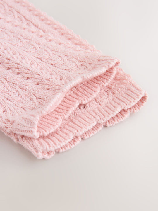 Pink Knitted Baby Dress (0mths-2yrs)