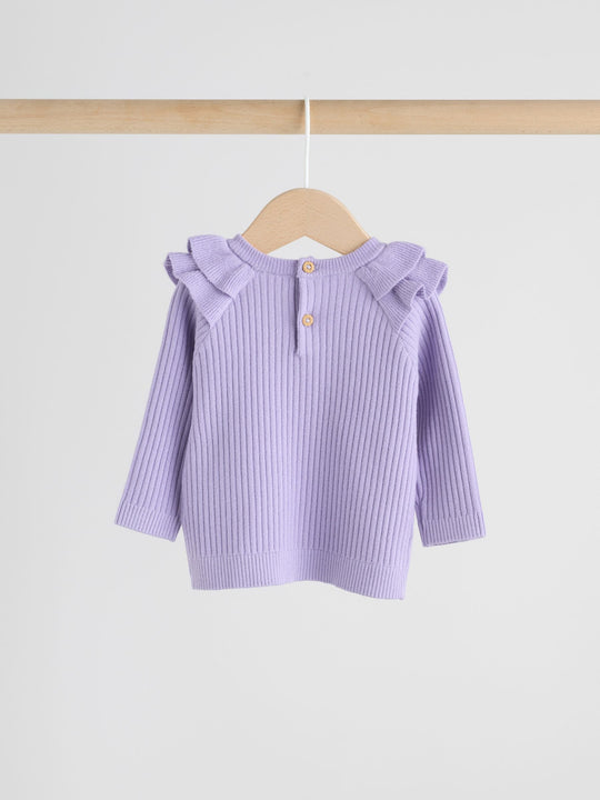 Purple Baby Knitted Jumper and Leggings Set 2 Piece (0mths-3yrs)