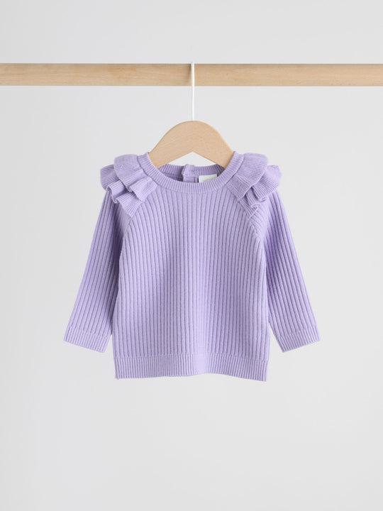 Purple Baby Knitted Jumper and Leggings Set 2 Piece (0mths-3yrs)