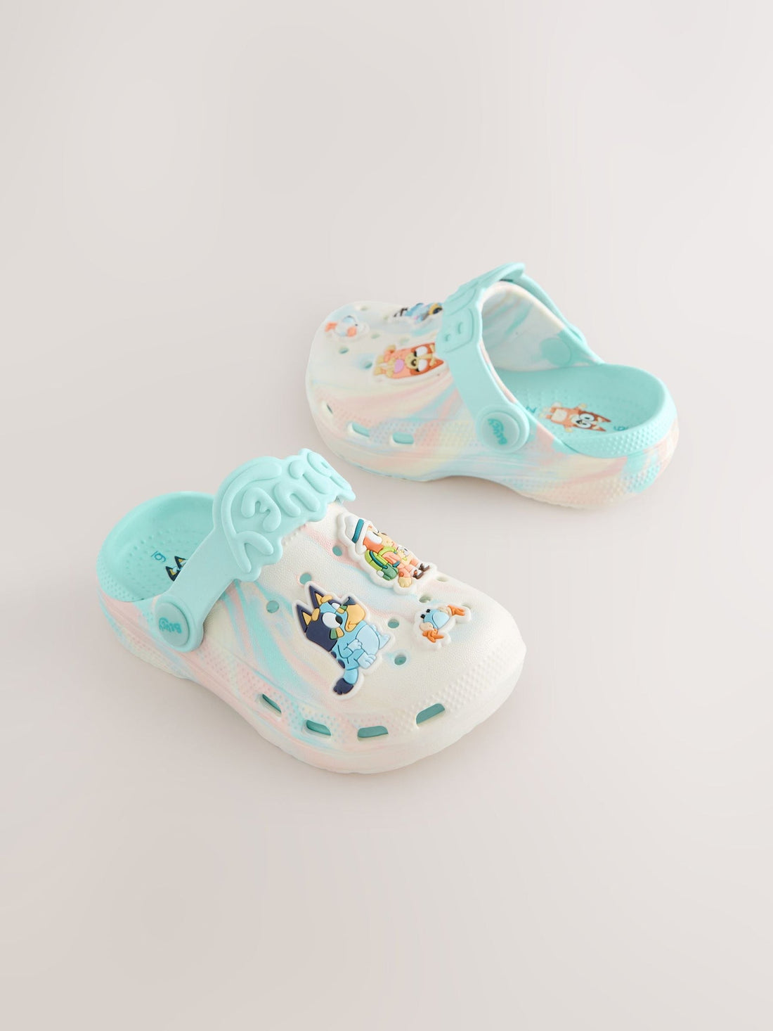 Cream/Blue Bluey Character Clogs