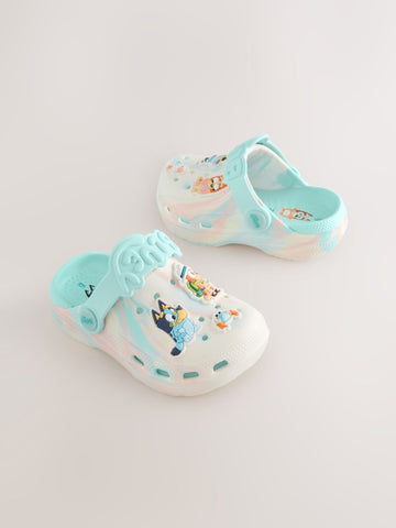 Cream/Blue Bluey Character Clogs