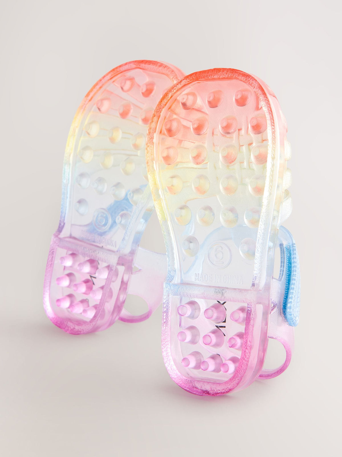 Multi Rainbow Jelly Sandals