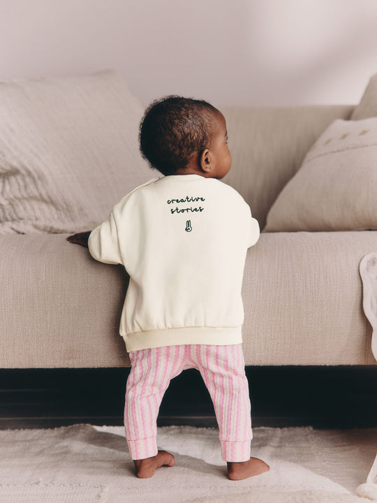 Ecru Baby Sweatshirt and Leggings 2 Piece Set (0mths-2yrs) (0mths-2yrs)