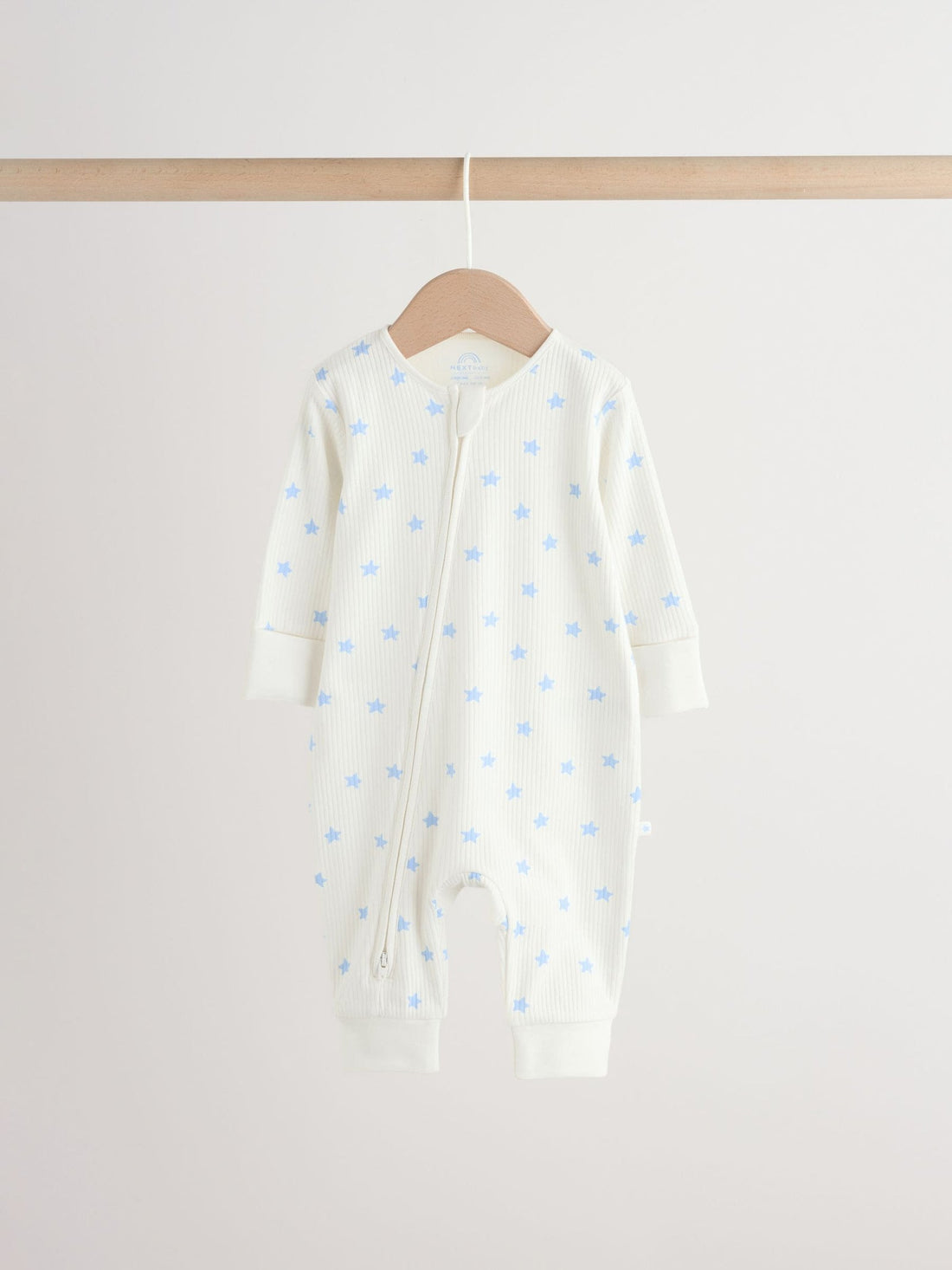 Blue/Green Star Way Zip Baby Sleepsuits 3 Pack (0mths-3yrs)