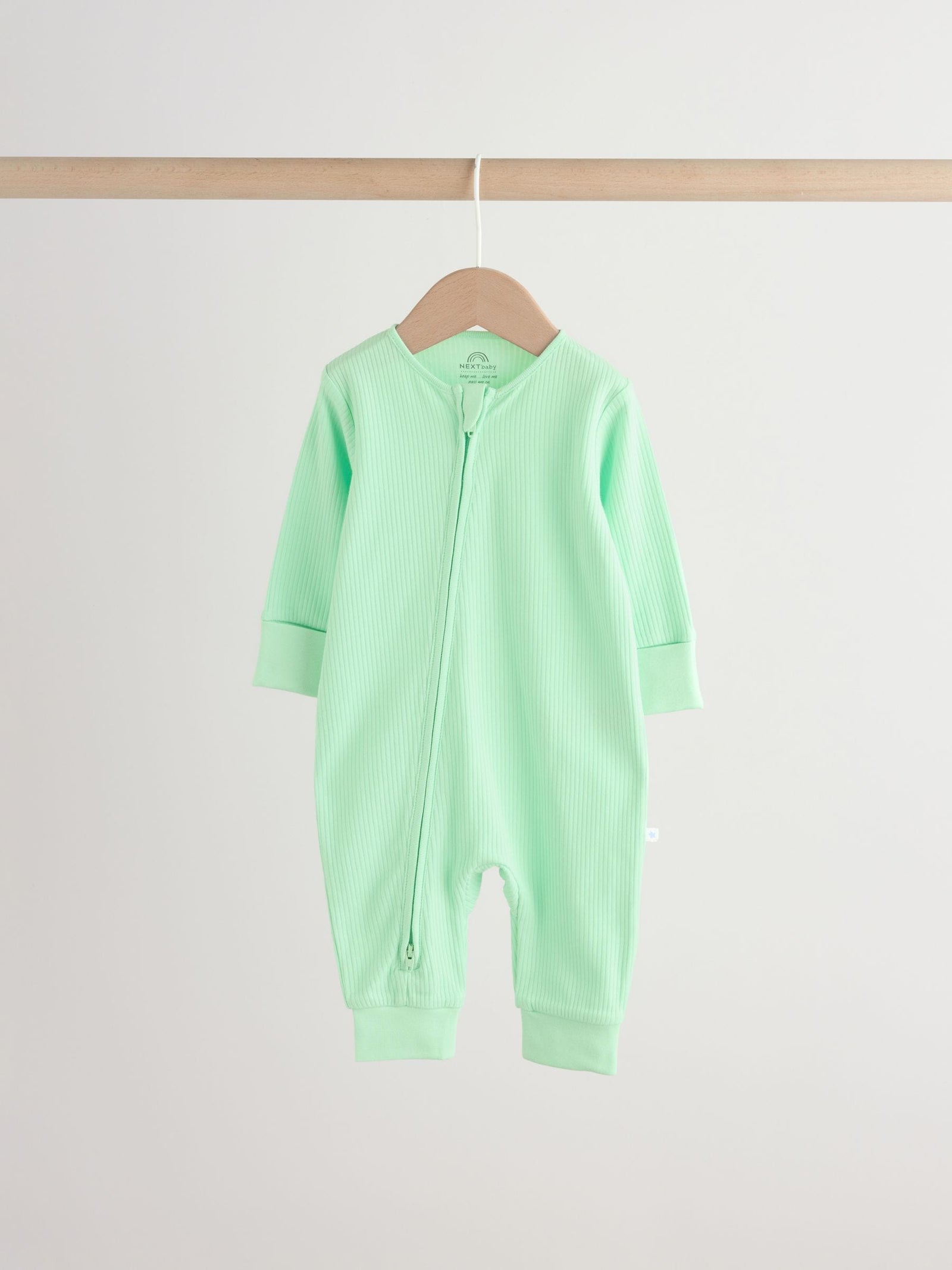 Blue/Green Star Way Zip Baby Sleepsuits 3 Pack (0mths-3yrs)