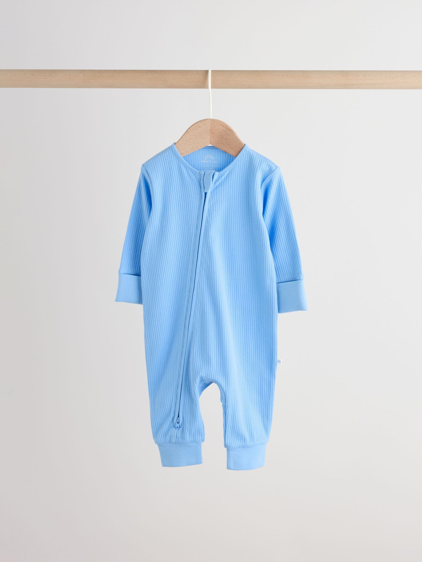 Blue/Green Star Way Zip Baby Sleepsuits 3 Pack (0mths-3yrs)