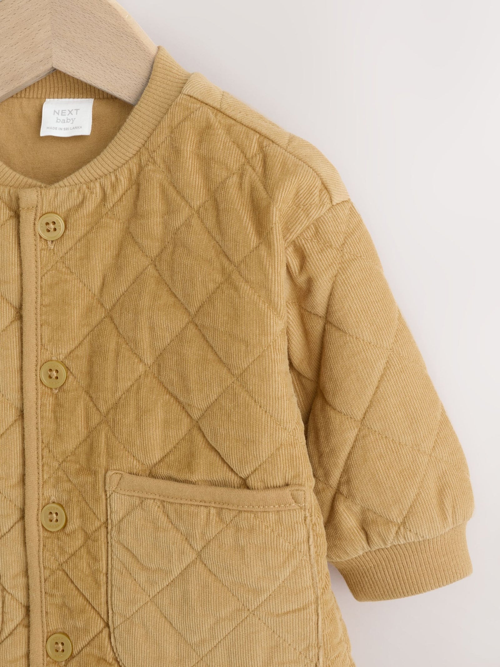 Yellow Cord Quilted Baby Jacket (0mths-2yrs)