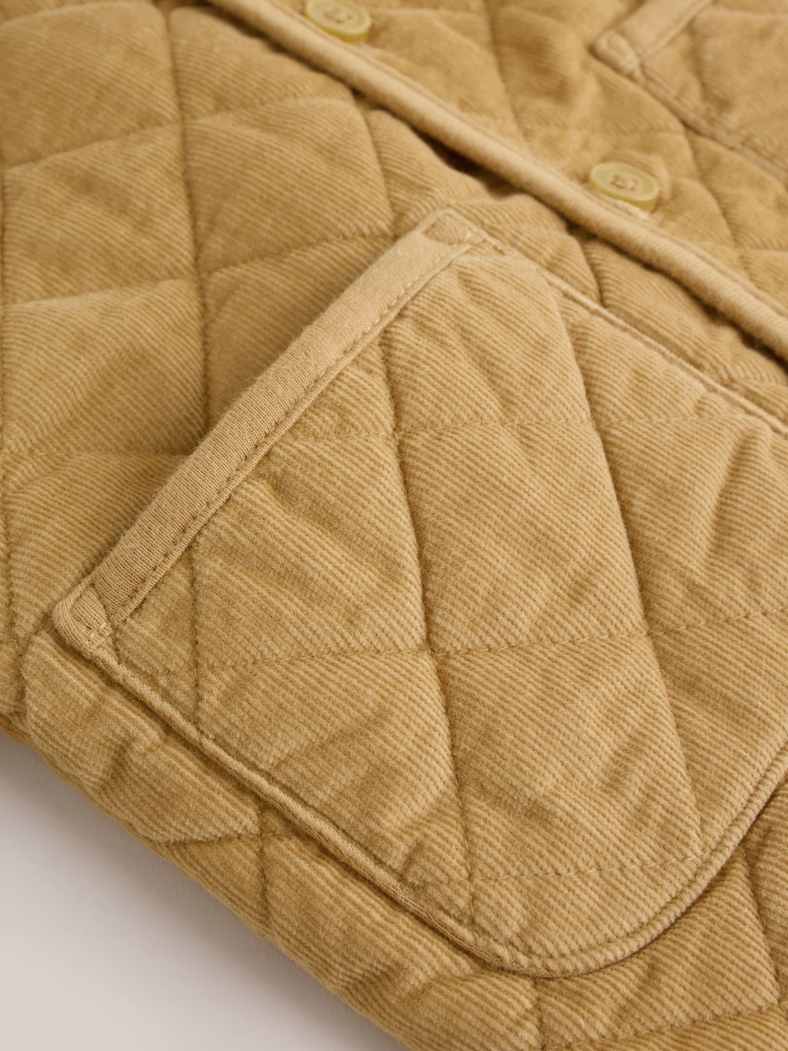 Yellow Cord Quilted Baby Jacket (0mths-2yrs)