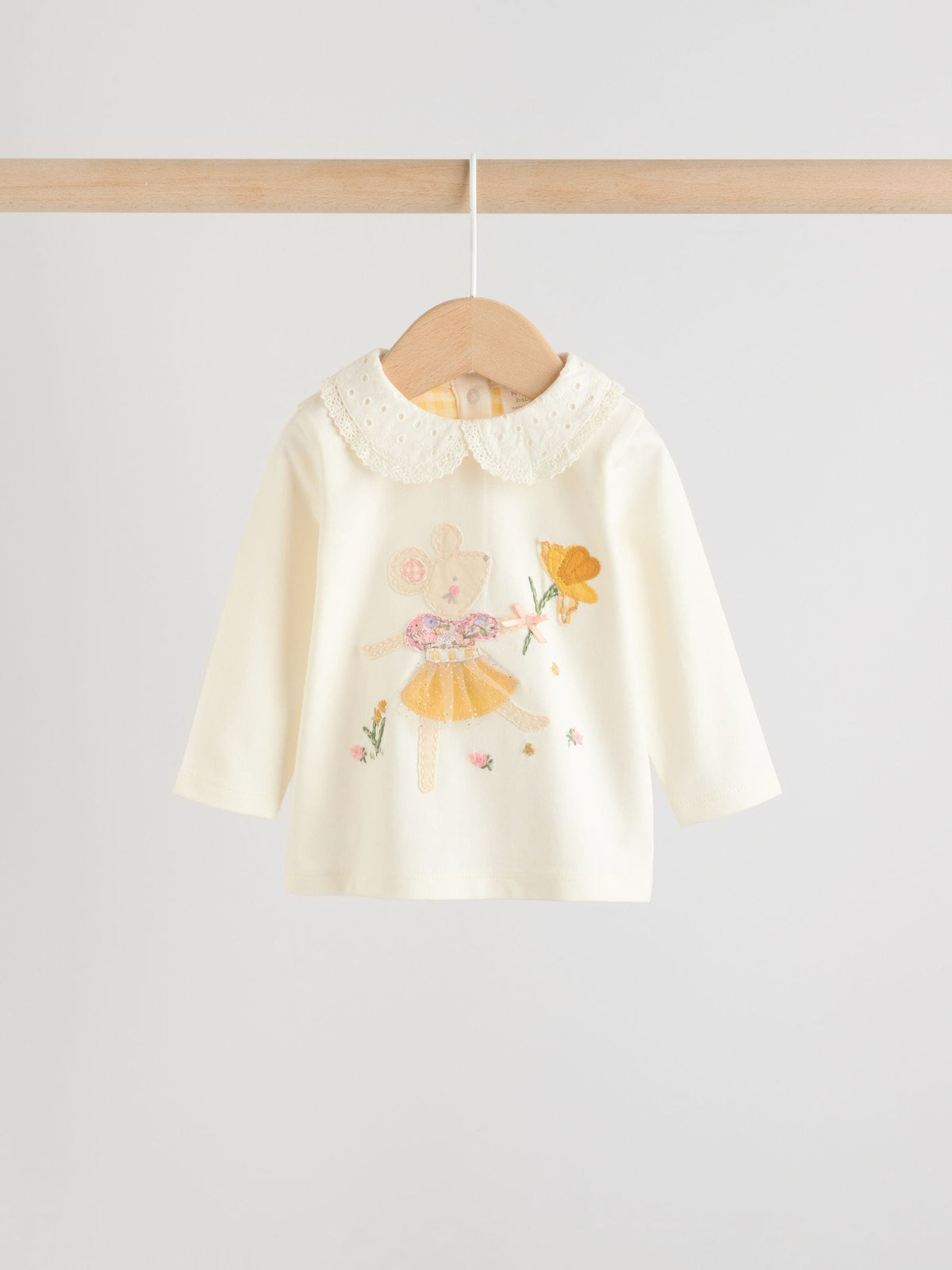 Ecru Fairy Mouse Long Sleeve Top and Legging Baby 2 Piece Set (0mths-2yrs)