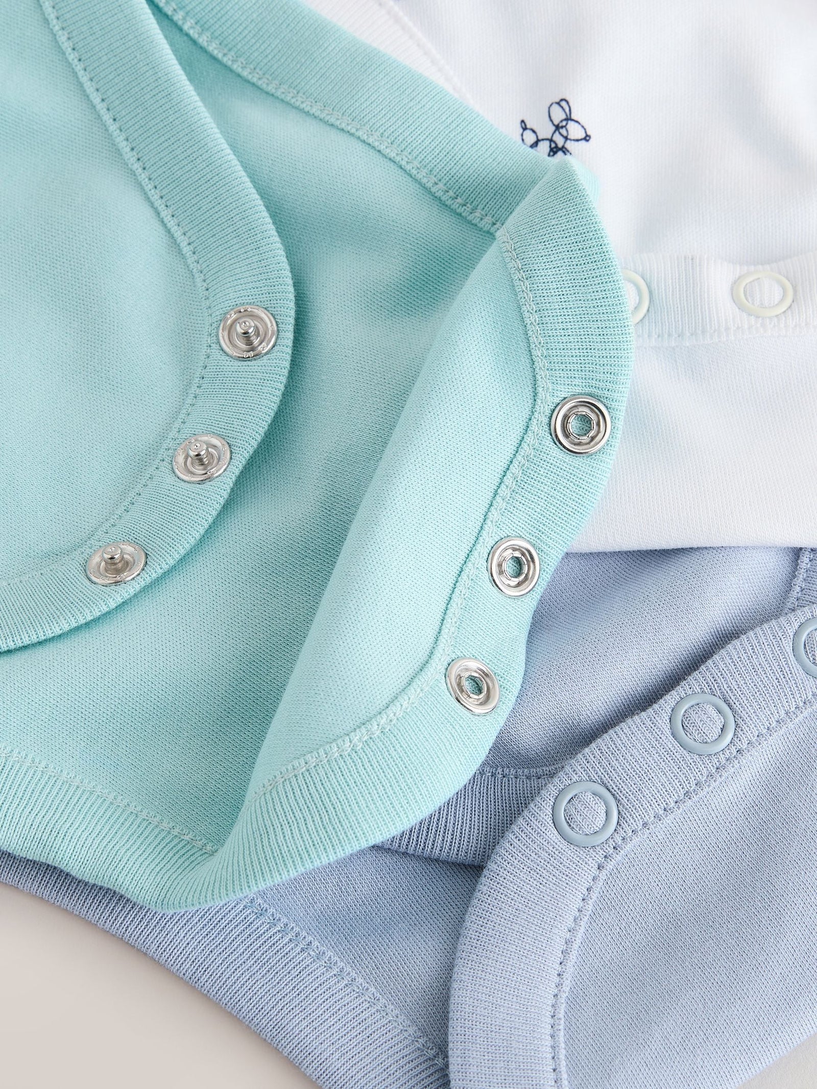 Baker by Ted Baker Blue 3 Pack Short Sleeve Bodysuits