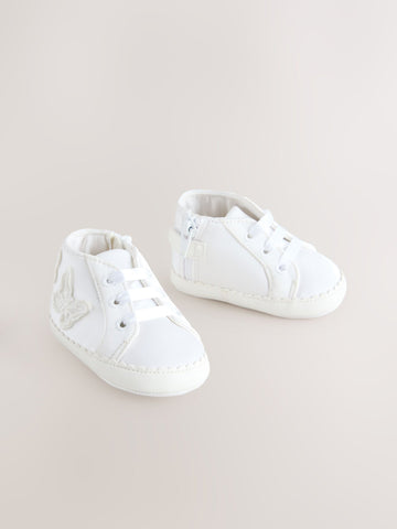 White Baby High Top Trainers (0-24mths)