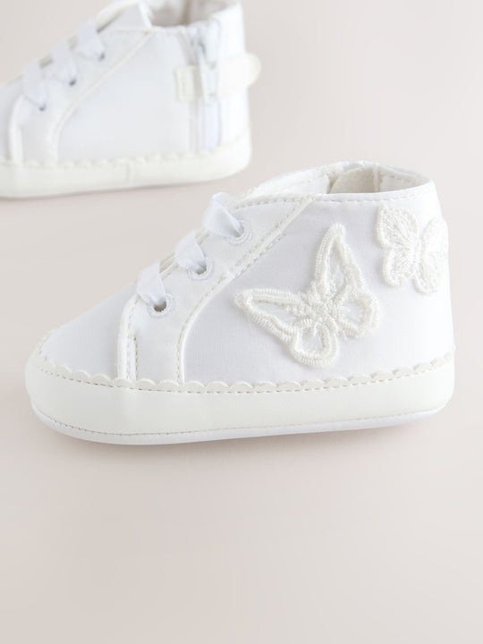 White Baby High Top Trainers (0-24mths)
