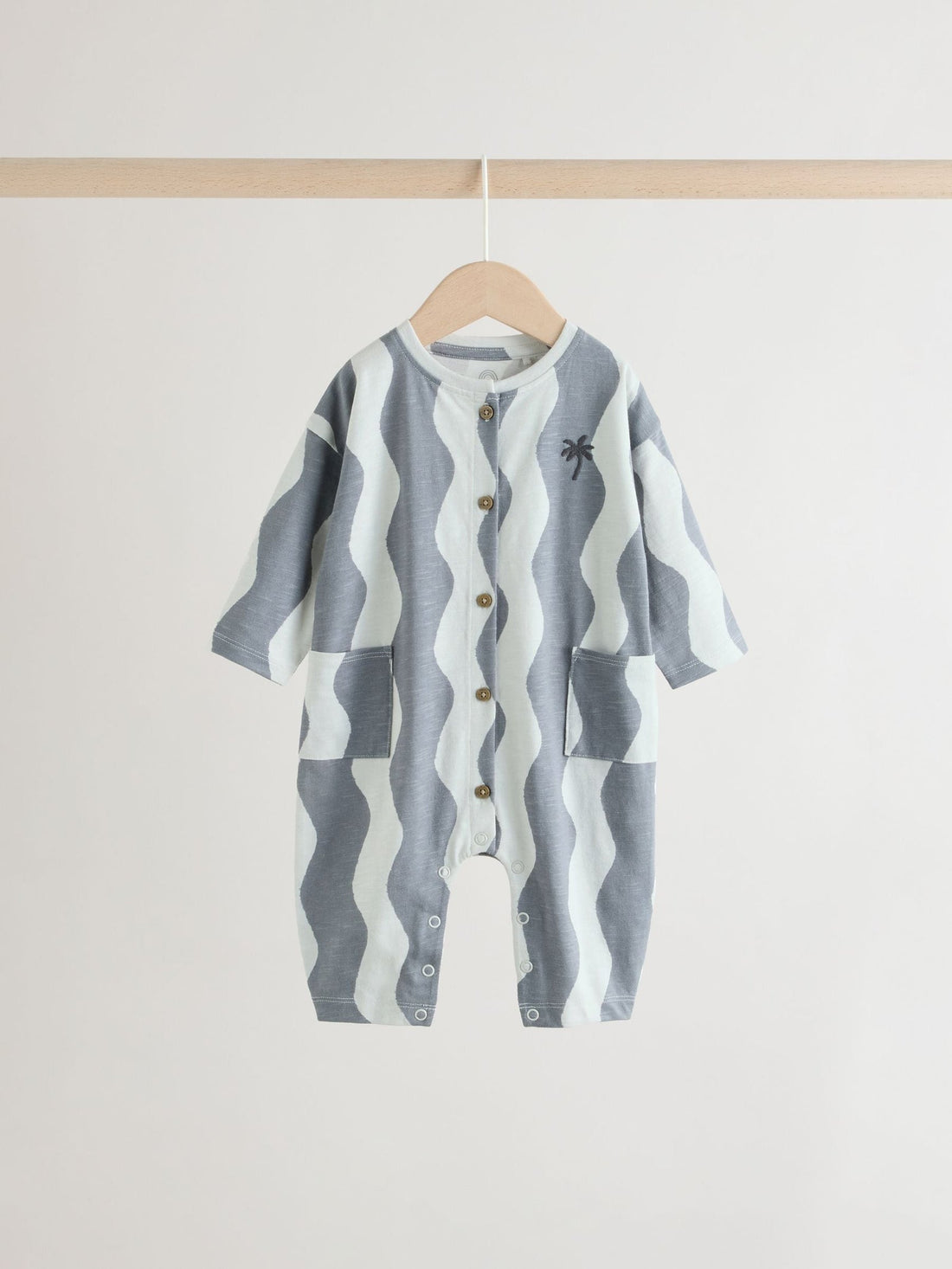 Grey Scandi Cactus Baby Rompers 3 Pack