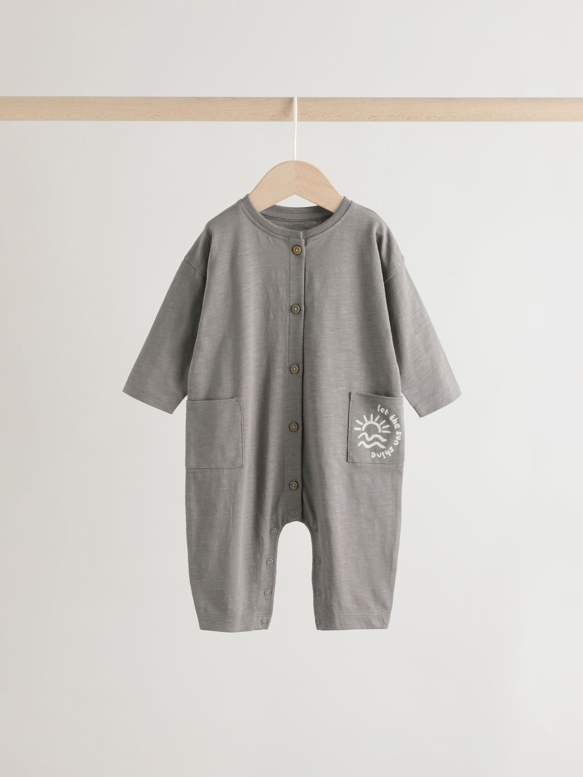 Grey Scandi Cactus Baby Rompers 3 Pack