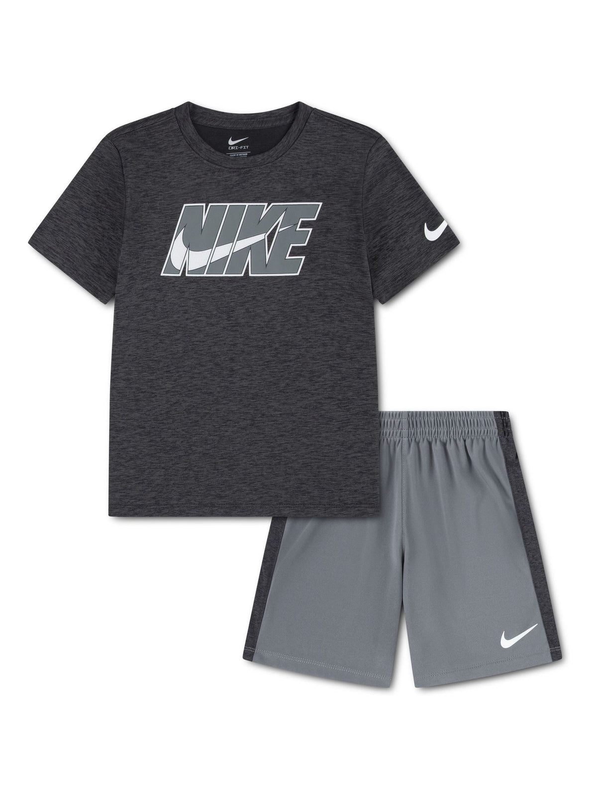 Nike Grey Little Kids Polyester Top & Short Set