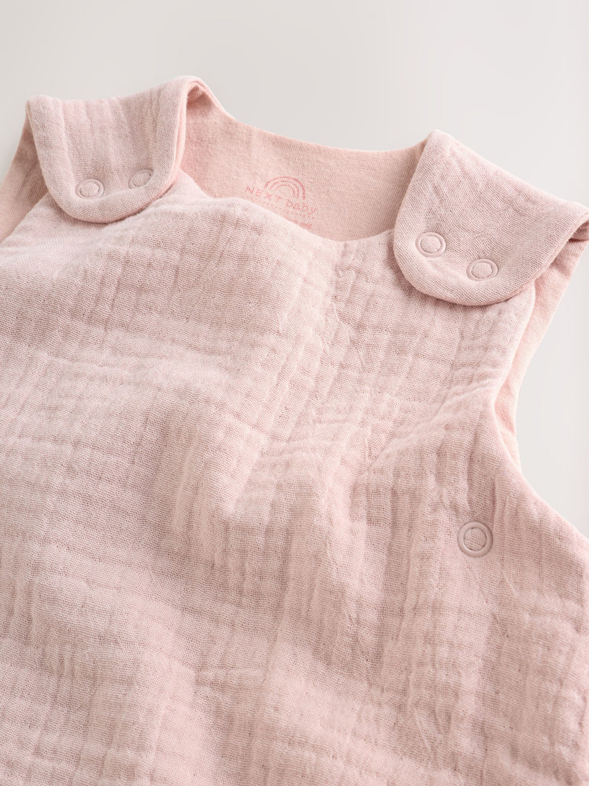Pink Muslin 1 Tog Baby Sleep Bag