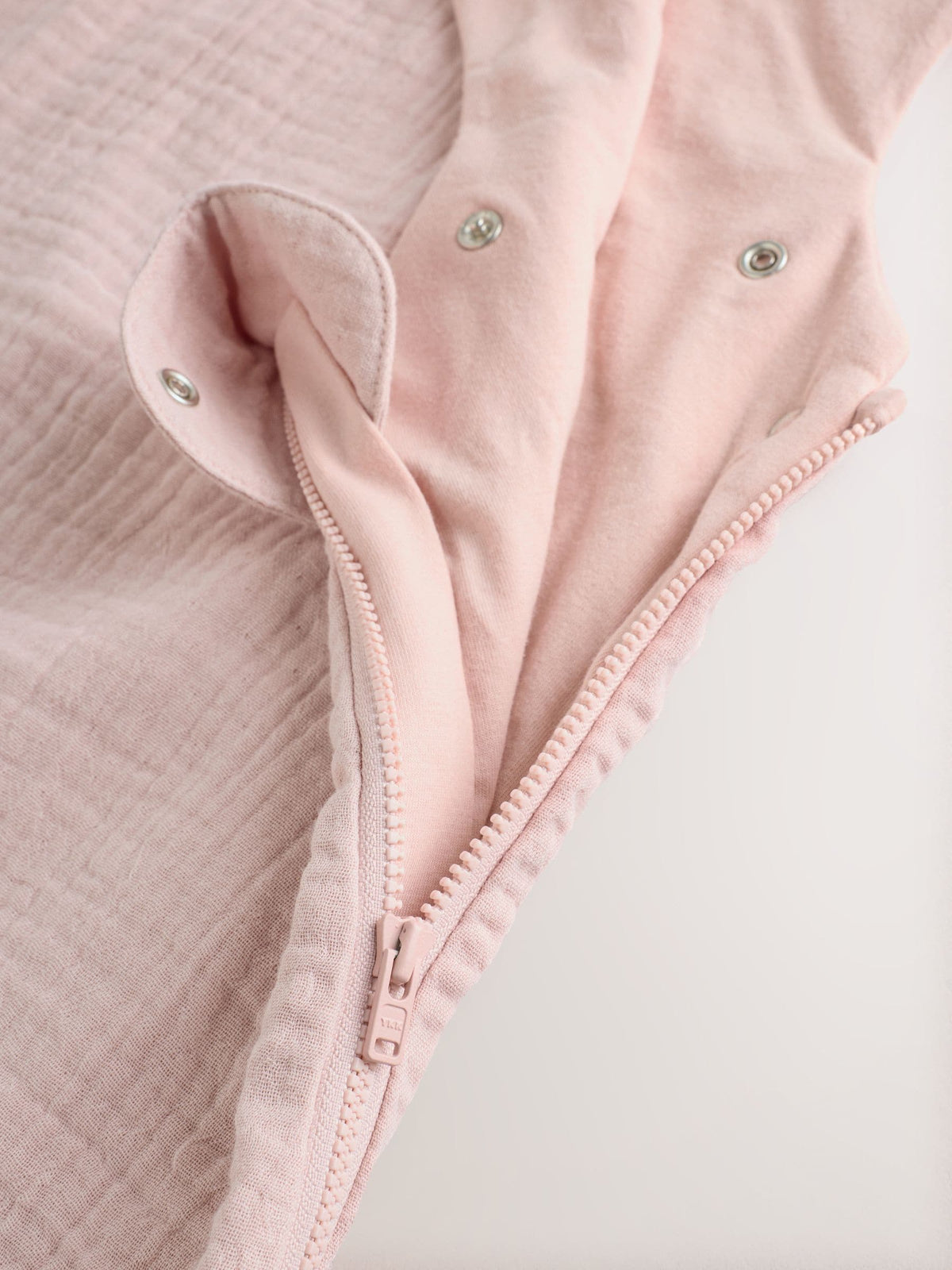 Pink Muslin 1 Tog Baby Sleep Bag