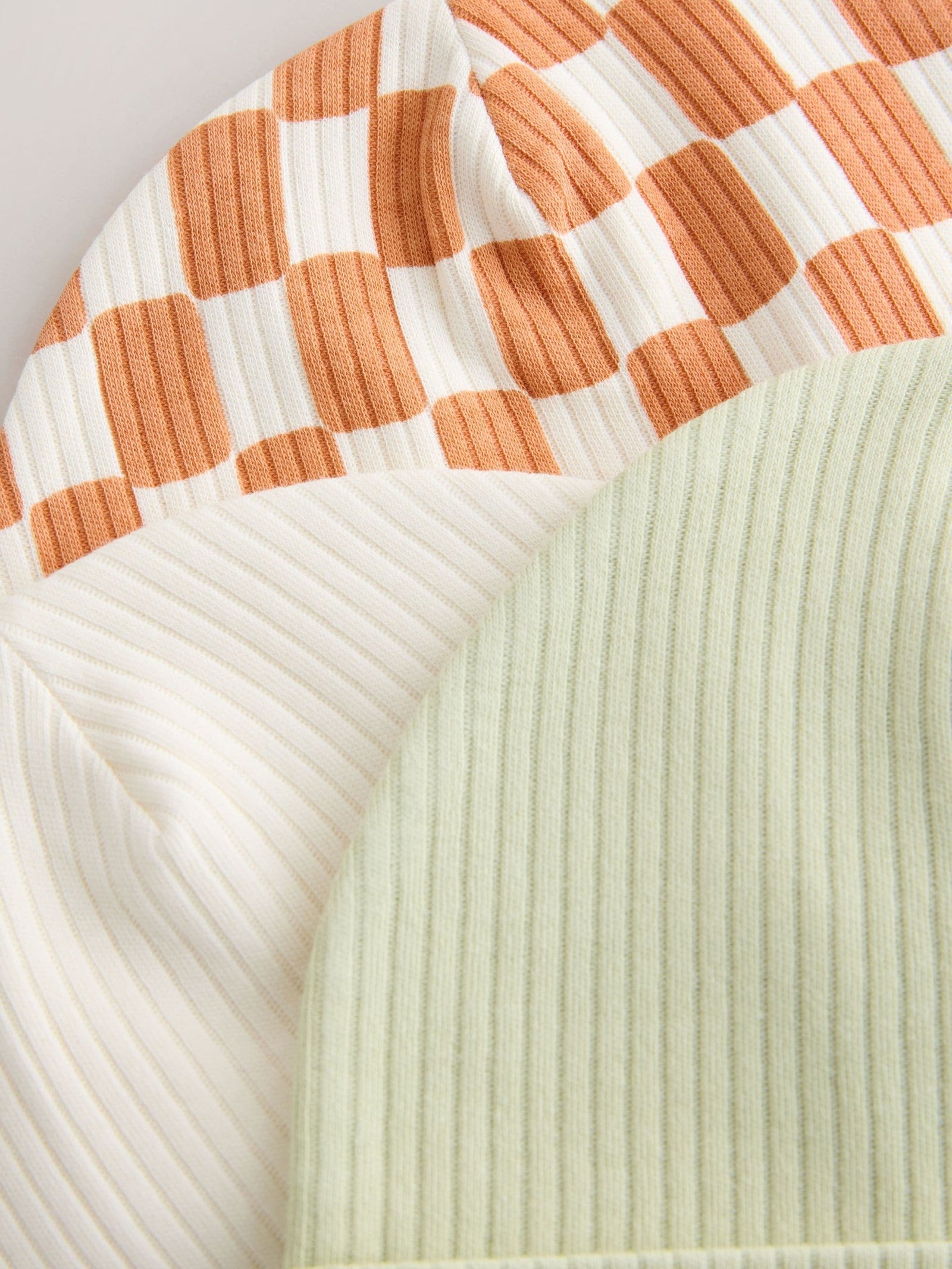 Green/Orange Baby Beanies 3 Pack (0-18mths)