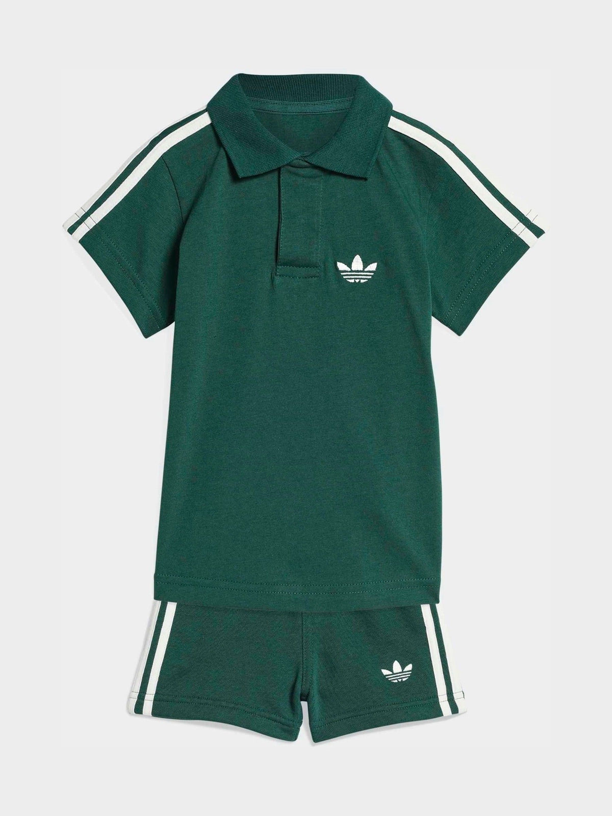 adidas Originals Green Knit Polo and Shorts Infant Set