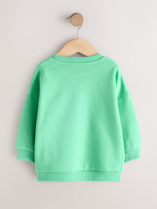 Green Palm Tree Crew Neck Sweatshirt (3mths-7yrs)