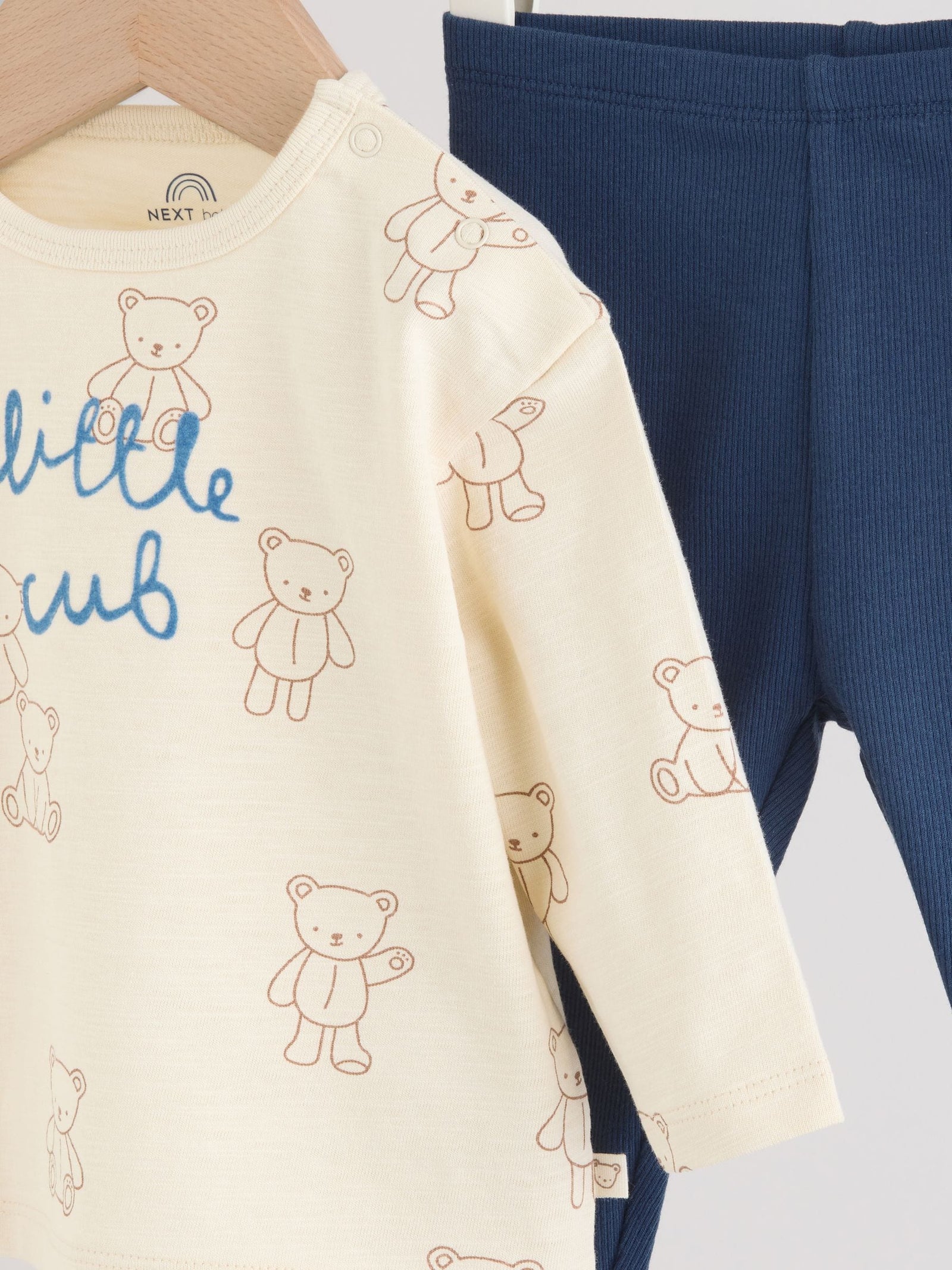 Blue/Brown Little Bear Cub Baby Top and Leggings Set 2 Piece (0mths-3yrs)