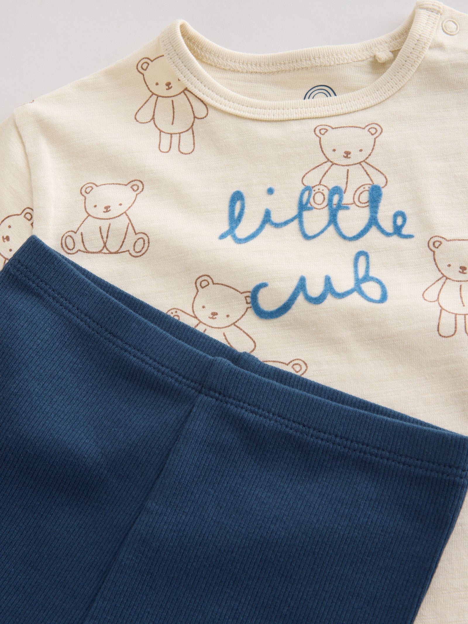 Blue/Brown Little Bear Cub Baby Top and Leggings Set 2 Piece (0mths-3yrs)