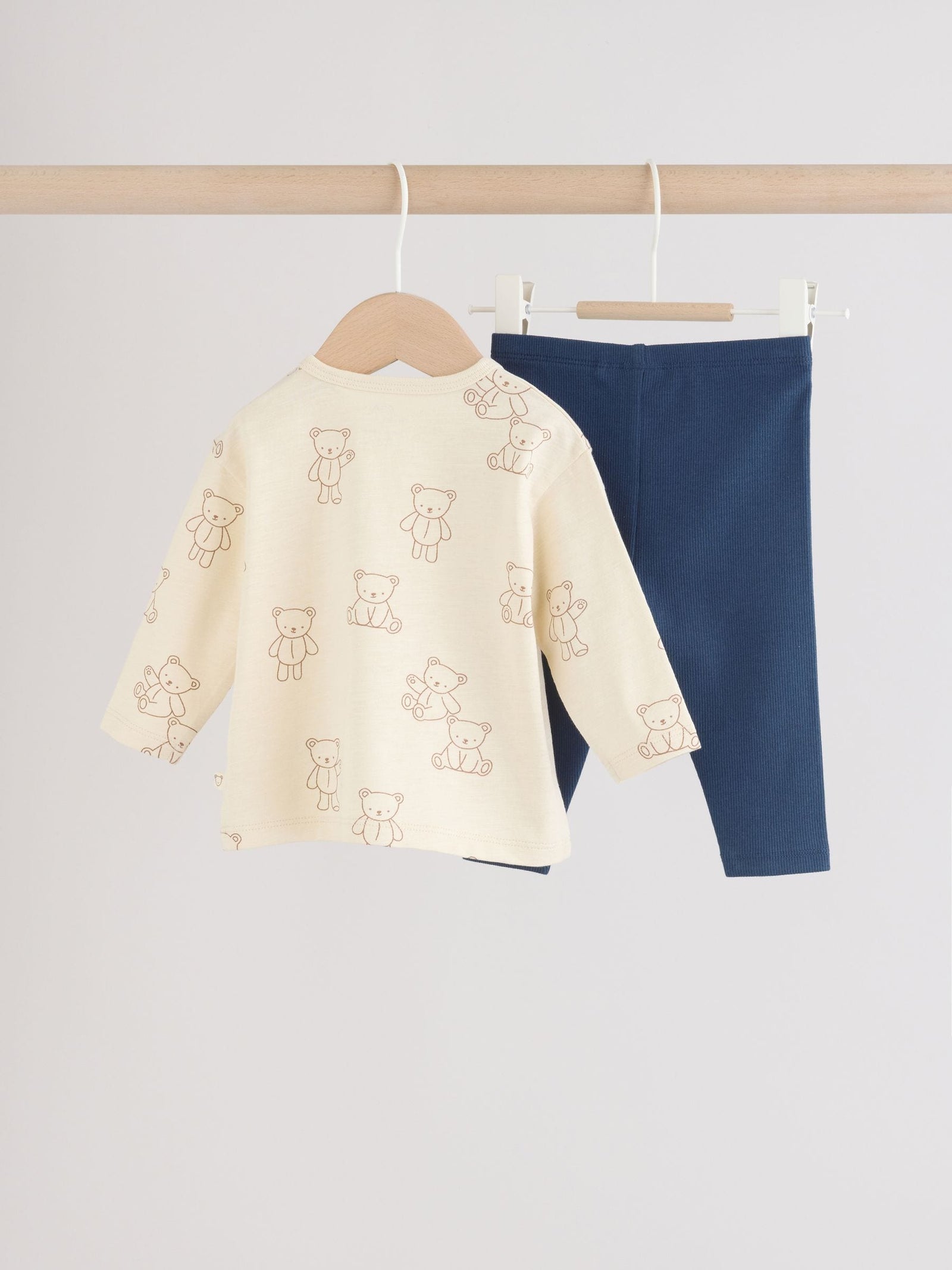 Blue/Brown Little Bear Cub Baby Top and Leggings Set 2 Piece (0mths-3yrs)