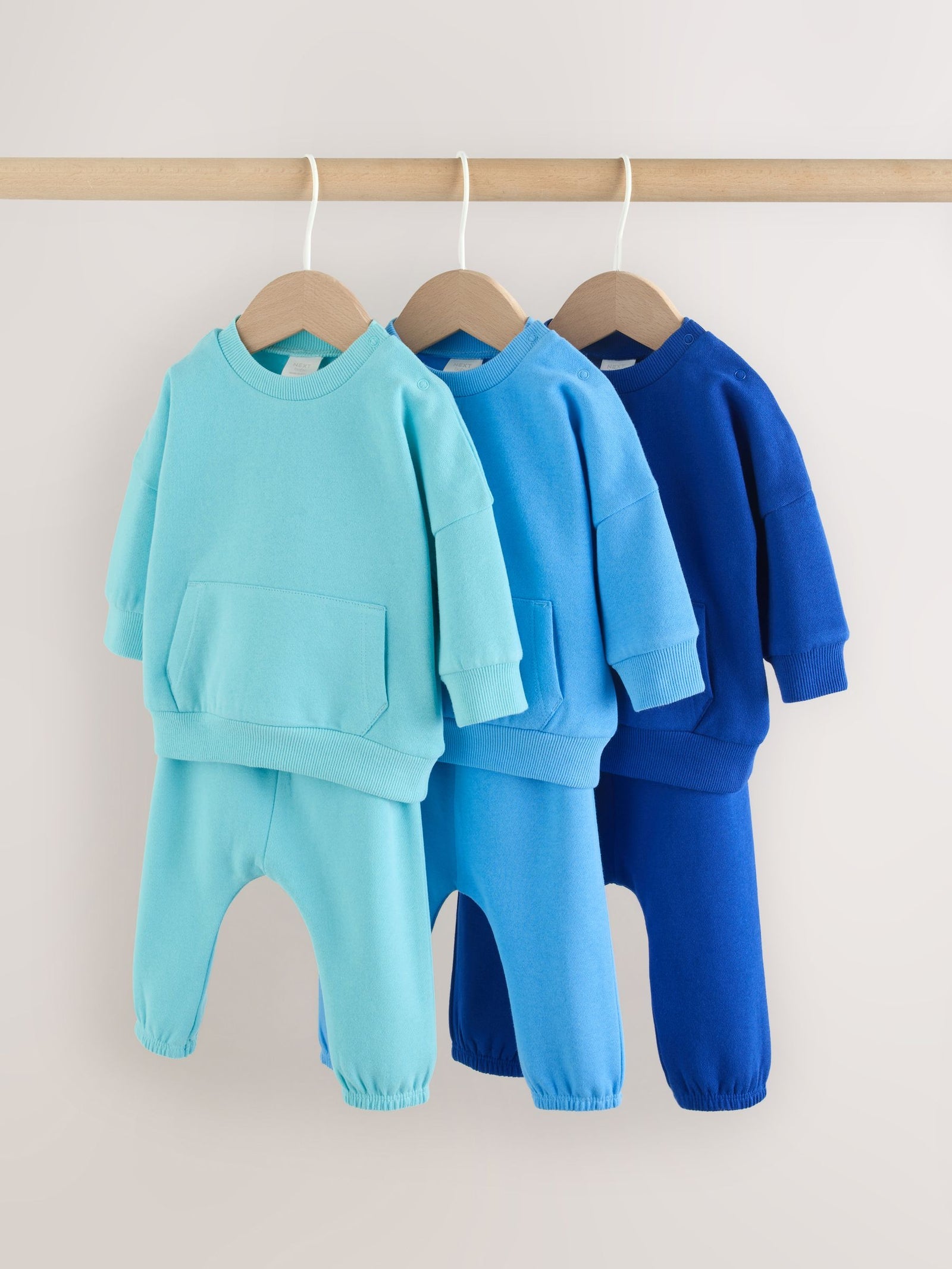Bright Blues Baby Sweatshirt and Joggers Set 6 Piece (0mths-3yrs)