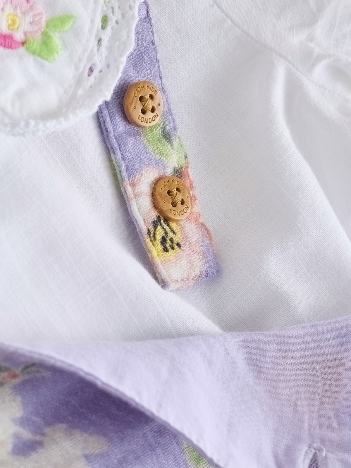 Lilac Purple Flower Cath Kidston Baby Dungaree And Bodysuit Set 2 Piece