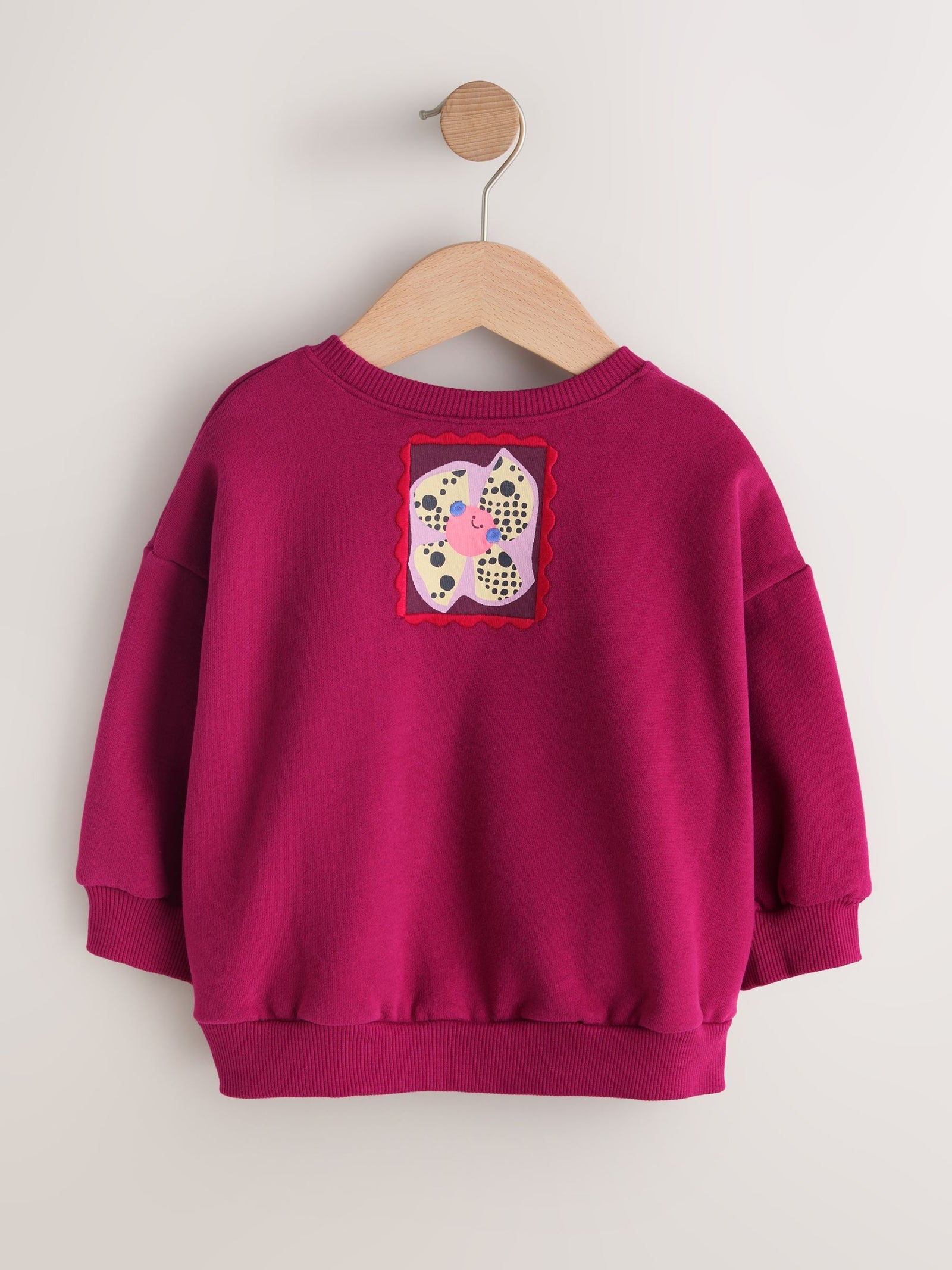 Burgundy Red Zebra Crew Neck Sweatshirt (3mths-7yrs)