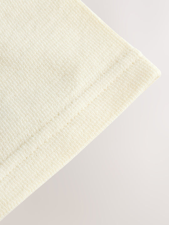 White Short Sleeve Textured T-Shirt (3mths-7yrs)