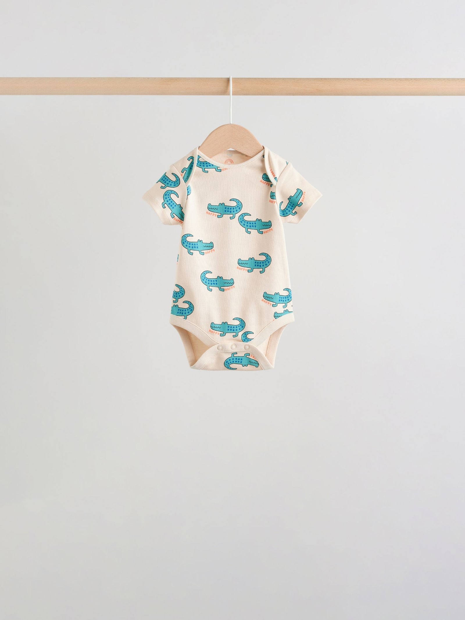 Multi Short Sleeve Baby Bodysuits 5 Pack