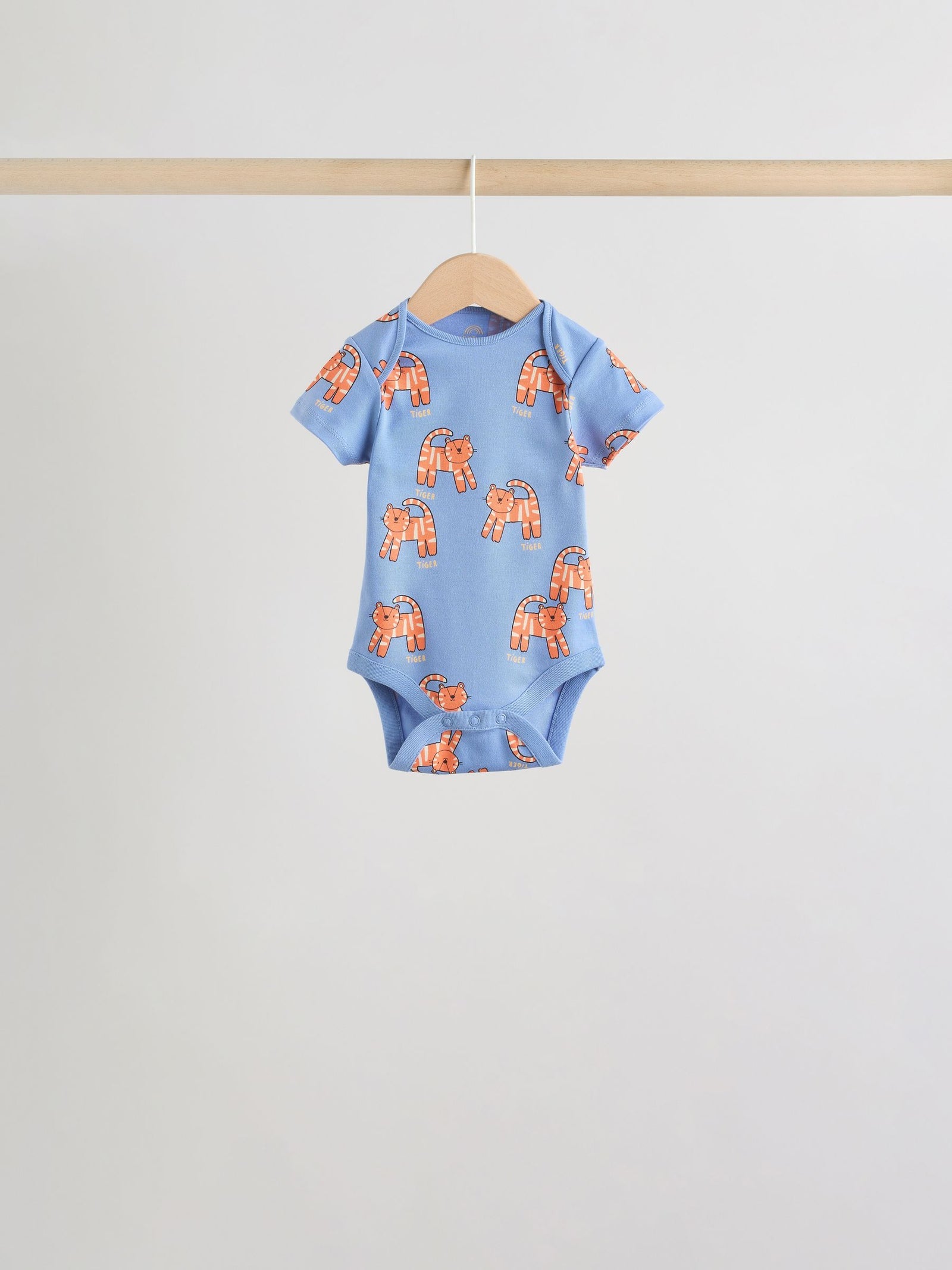 Multi Short Sleeve Baby Bodysuits 5 Pack