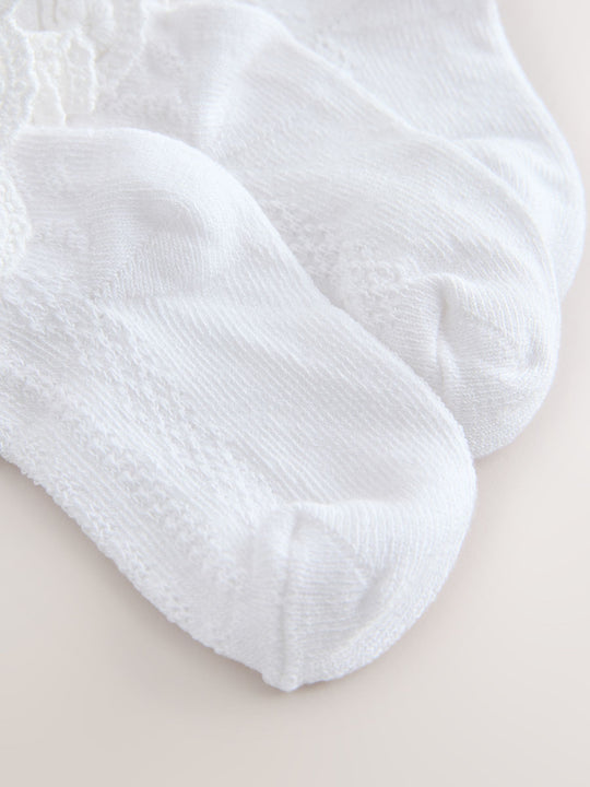 White Lace Baby Socks 3 Pack