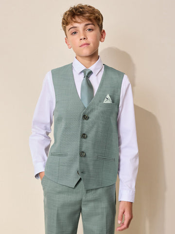 Sage Green Waistcoat (12mths-16yrs)