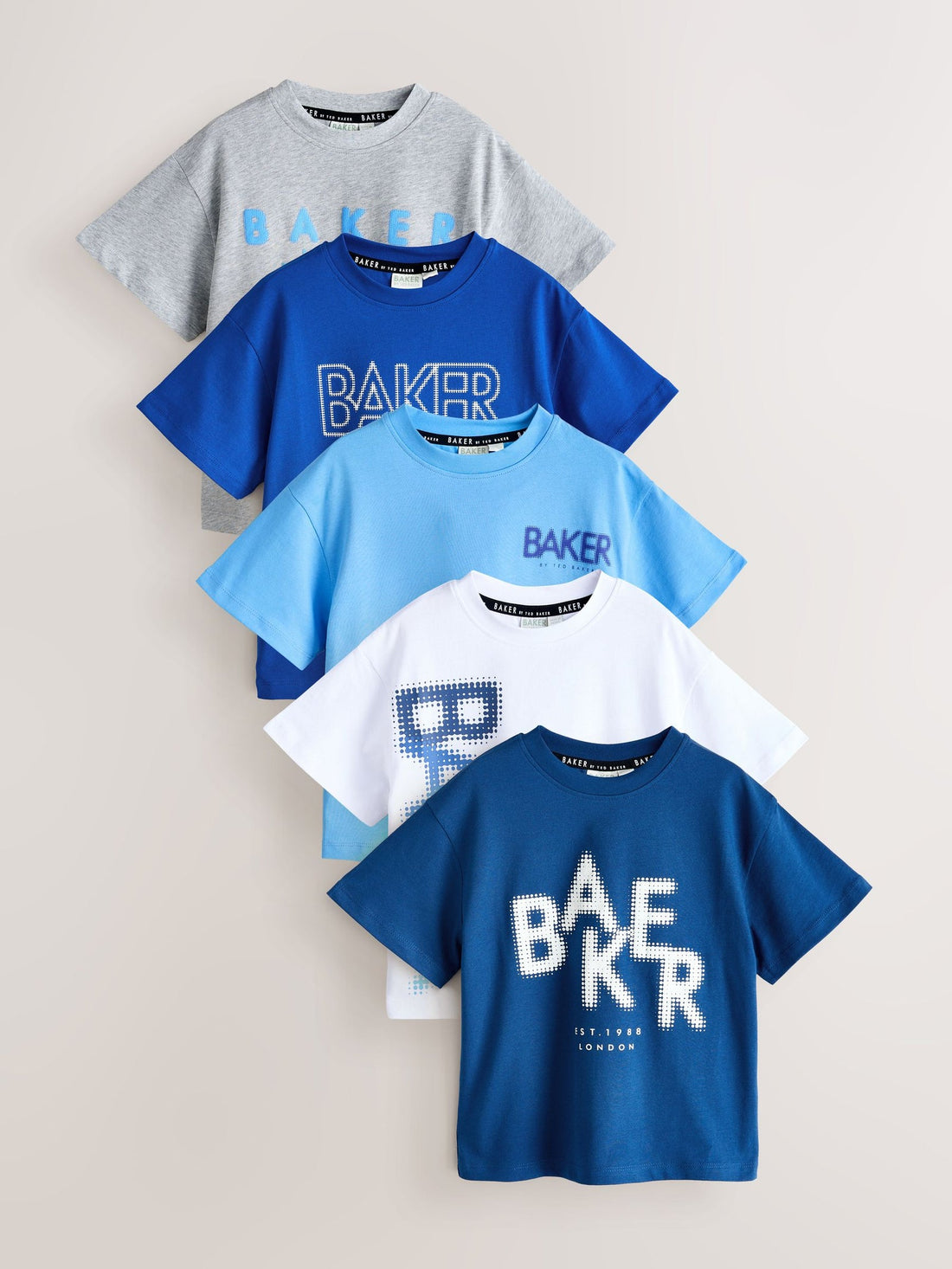 Baker by Ted Baker Graphic Print T-Shirts 5 Pack