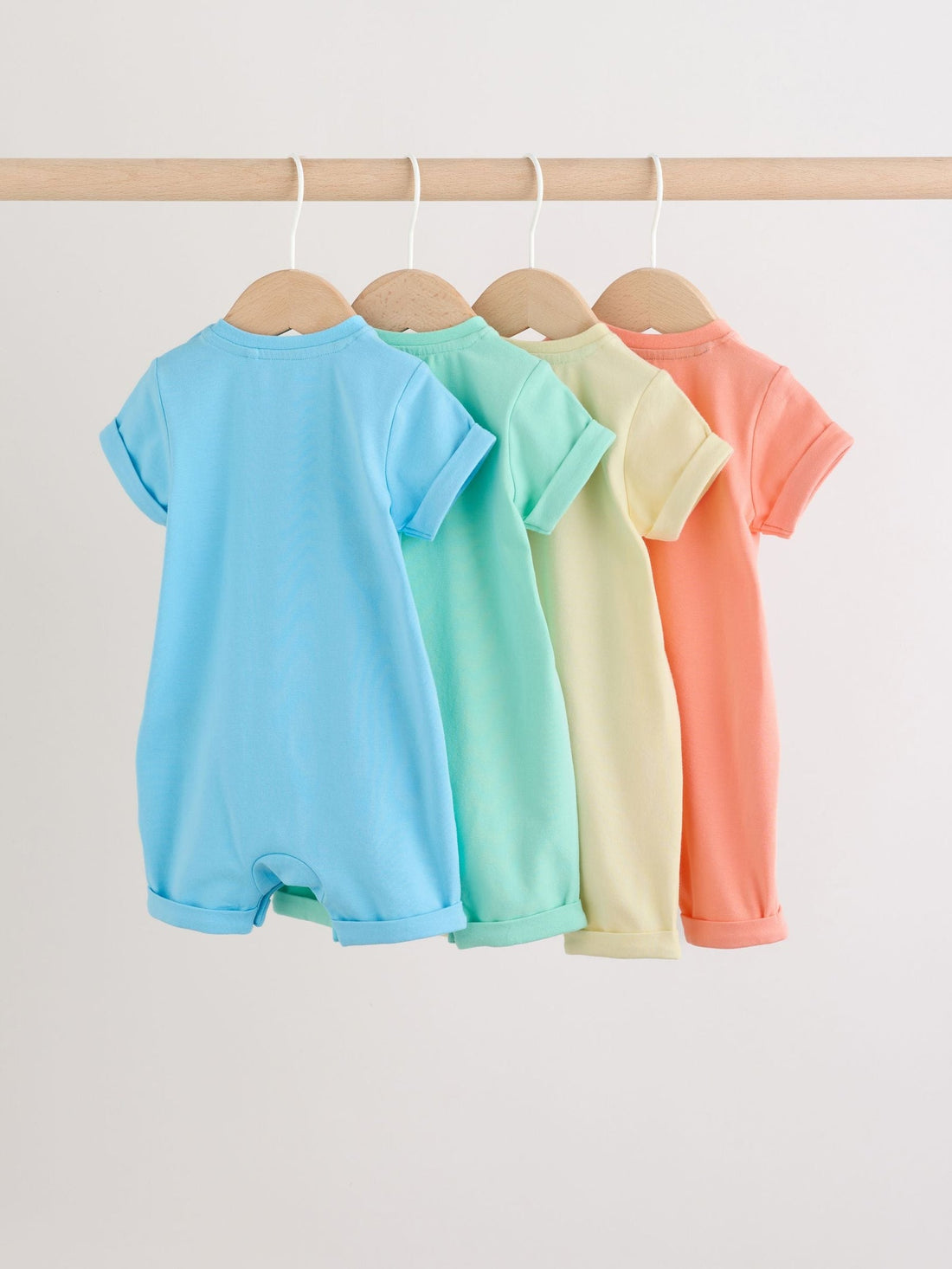 Bright Slogan Cotton RIch Baby Rompers 4 Pack