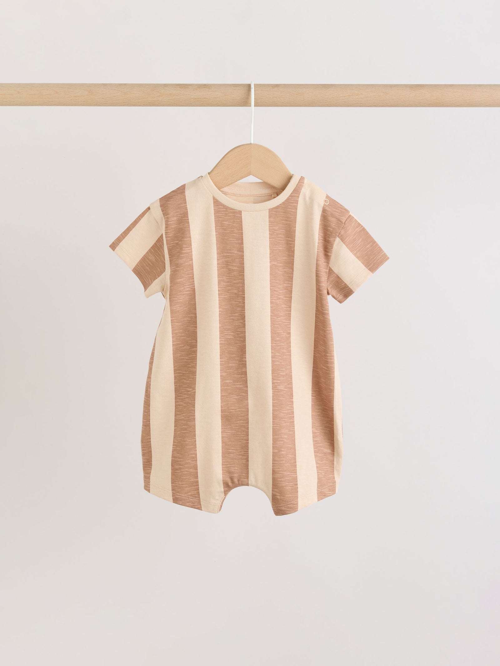 Neutral Palm Print Jersey Baby Rompers 3 Pack