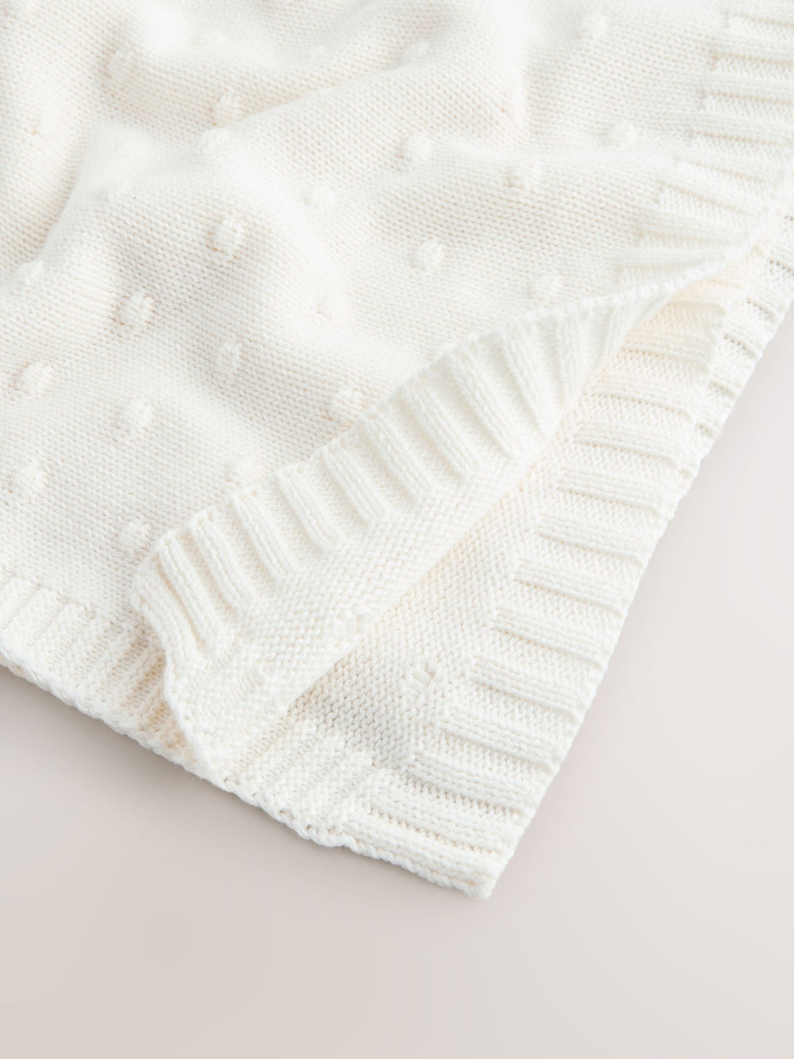 Ecru Baby Bobble Blanket